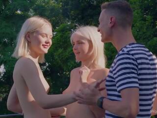 Wowgirls две украински модели емили мед и lika звезда сподели а youngster в това невероятен тройка видео