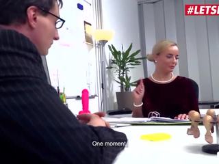 LETSDOEIT - exceptional German Secretary Swallows A Huge Load From Her Boss