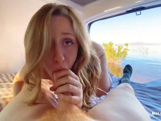 Spring Break bitch Fucked in Van at Public Beach - Molly Pills - POV